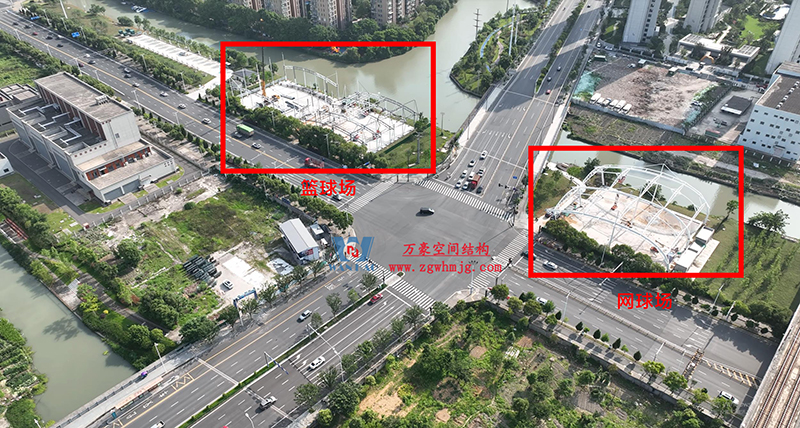 “邊角料”變“金角銀邊”|溫州惠民路西側綠地球場鋼膜結構工程最新施工進度