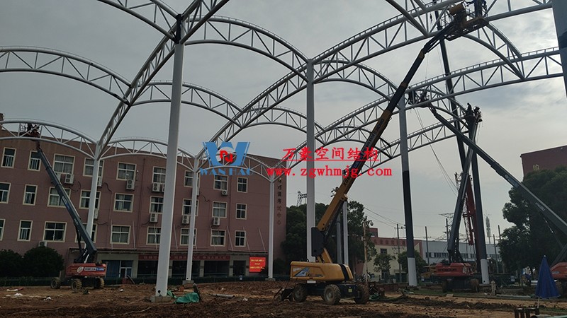 國網江西省電力有限公司培訓中心實訓基地改造膜結構項目最新施工進度