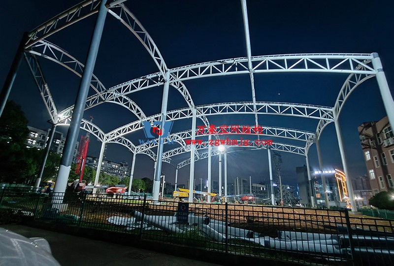 國網江西省電力有限公司培訓中心實訓基地改造膜結構項目最新施工進度