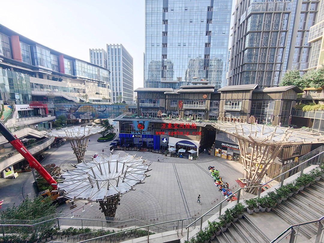 閃爍在建筑廣場之中的絢麗花朵—ETFE膜結構景觀小品