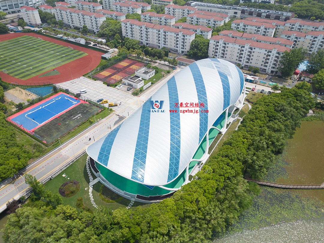 帆影碧波|風雨操場上的ETFE膜結構穹頂