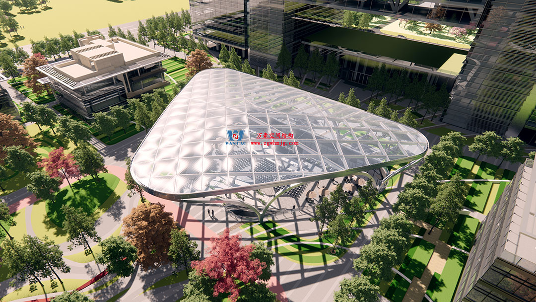 ETFE氣枕膜與雙曲面空間網(wǎng)殼結(jié)構(gòu)結(jié)合是什么樣？一起來一睹真容