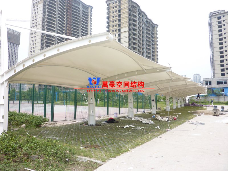 膜結構車棚安裝