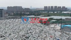 杭州亞運會棒（壘）球體育文化中心膜結構項目鋼結構接近尾聲