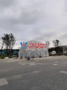 無線創智城市功能空間業態優化五星集市鋼膜結構工程膜結構安裝中